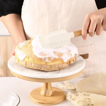 maryse en silicone avec manche en bois decoration gateau