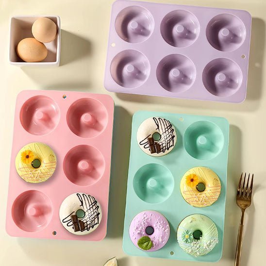 moule a donuts vert rose violet