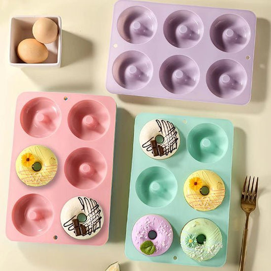 moule a donuts vert rose violet
