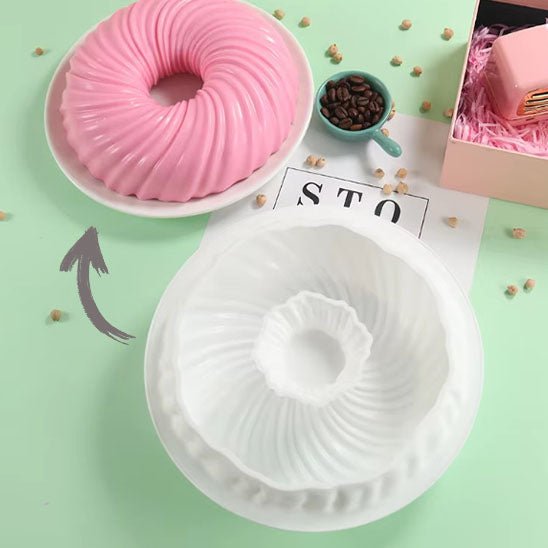 moule a gateau spiral donut rose