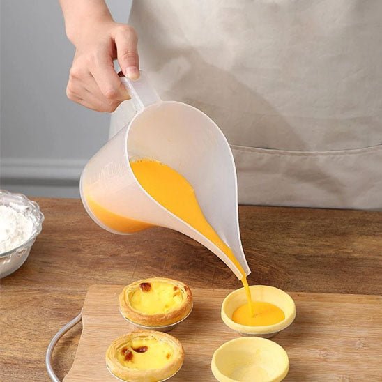 verre doseur préparation flan